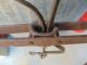 Vintage Antique Hay Bale Fork Spear / Lifting Tool Leather Iron Primitive Primitives photo 4