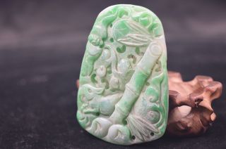 Antique Chinese Carved Statue Aristocratic Wearing Jadeite Jade Pendant 1 photo