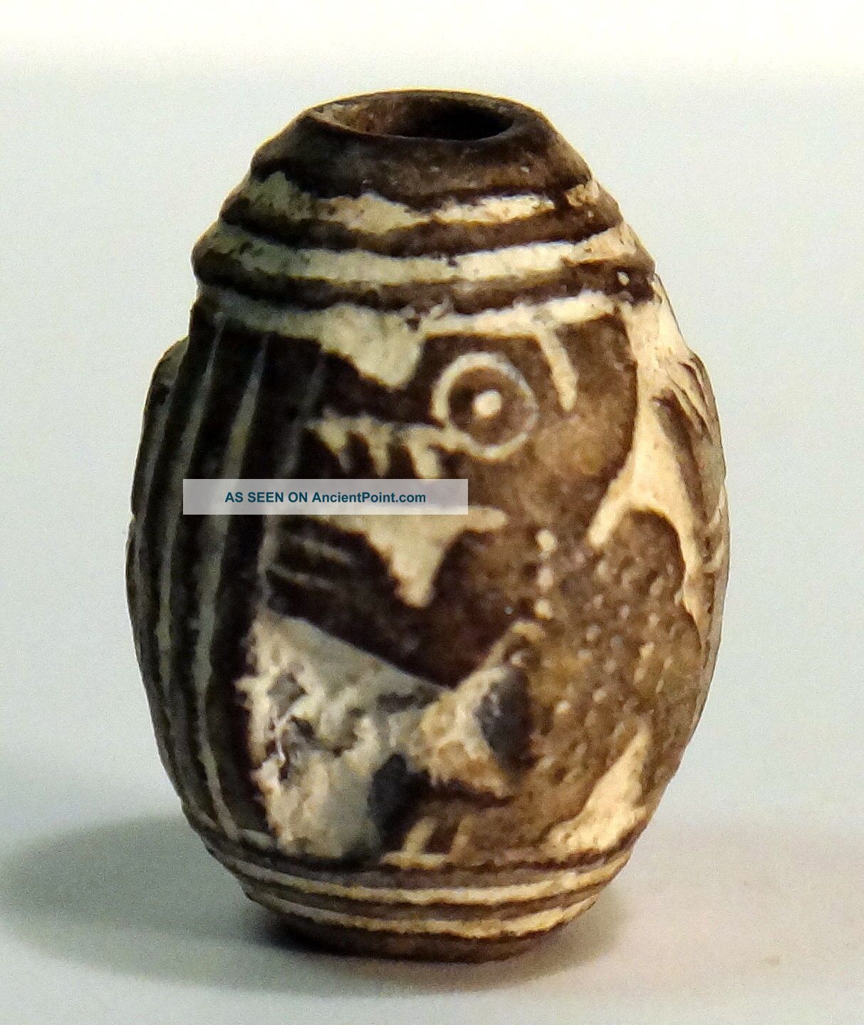 Pre - Columbian Black Standing Squirrel Bead.  Guaranteed Authentic. The Americas photo