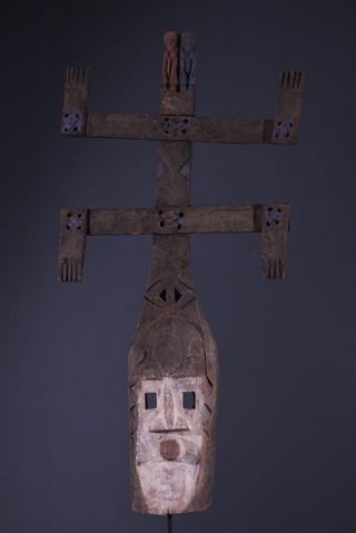 Mali: Large Old Tribal African Kanaga Dogon Mask - 80 Cm. photo