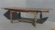 Vintage Spanish Style Rustic Trestle Dining Room Table W Leaves Wood Stretcher Post-1950 photo 2