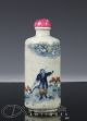 Fine Antique 18/19c Chinese Blue And Red Porcelain Snuff Bottle W Detail Snuff Bottles photo 1