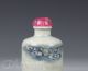 Fine Antique 18/19c Chinese Blue And Red Porcelain Snuff Bottle W Detail Snuff Bottles photo 4