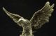 Old Marked Chinese Fengshui Silver Eagle Bird King Realize One ' S Ambition Statue Other Chinese Antiques photo 1