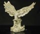 Old Marked Chinese Fengshui Silver Eagle Bird King Realize One ' S Ambition Statue Other Chinese Antiques photo 3
