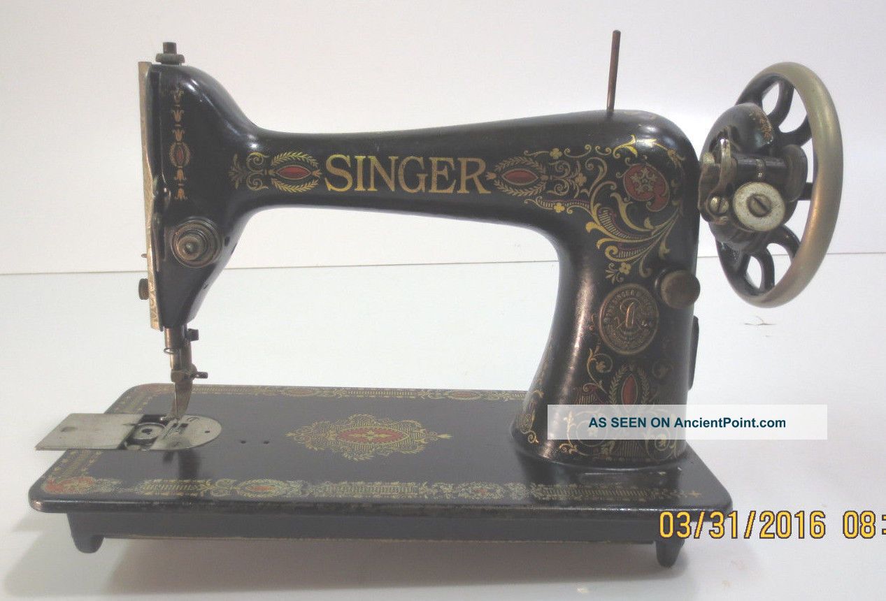 Vintage Singer Sewing Machine Model 66 May 1922 Treadle Sewing Machines photo