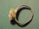 British Found Roman Bronze Ring With Stone Circa 100 - 400 Ad Roman photo 2