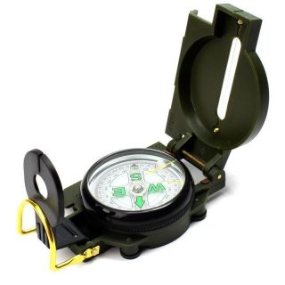 Army Green Compass Floating Luminous Dial Magnifying Viewer Outdoor Explore photo