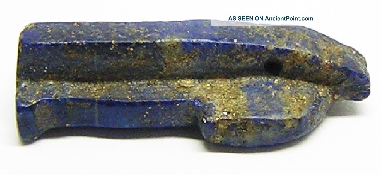 Delightful Ancient Egyptian Lapis Lazuli Isis Tyet Girdle Amulet C.  18th Dynasty Egyptian photo