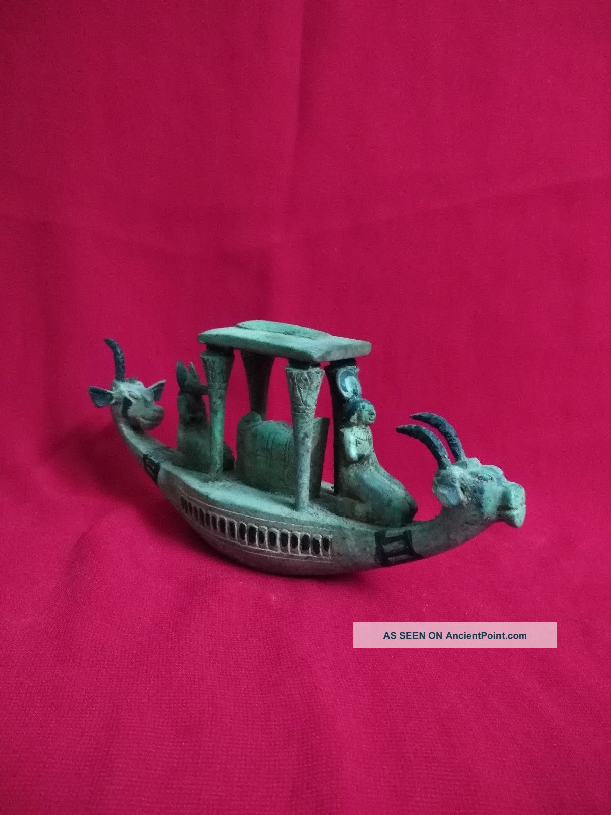 Ancient Egyptian Antiques Blue Boat Of God Khnoum (1070 - 945 Bc) Egyptian photo
