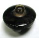 Antique Black Glass Button Eagles Talons Grasping A Ball W/silver Luster - 9/16 