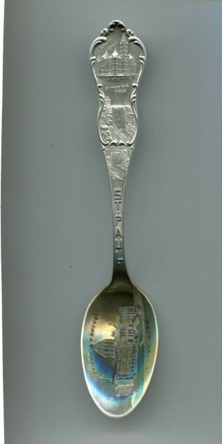 St.  Paul,  Minnisota,  State Capital.  - Sterling Silver - Souvenir Spoons photo