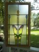 L148 Large Lovely Older Leaded Stain Glass Window F/england Reframed 2 Available 1900-1940 photo 1