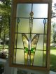 L148 Large Lovely Older Leaded Stain Glass Window F/england Reframed 2 Available 1900-1940 photo 2