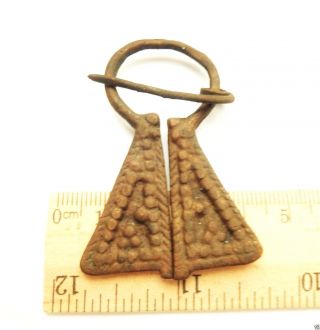 Authentic Ancient Medieval Artifact - Bronze Fibula (941) photo