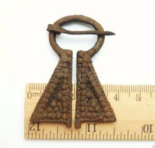Authentic Ancient Medieval Artifact - Bronze Fibula (935) photo