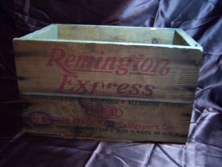 Vintage Remington Express Dupont Ammunition Box Wood H21md15 14 3/8 
