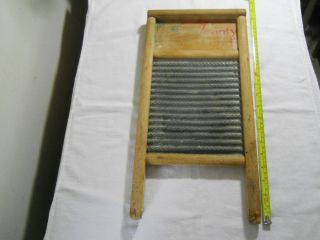 Vintage Scanty Brand Wood & Zinc Small Clothes Washboard Lingerie Hosiery Silks photo