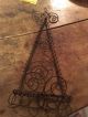 Moprimitivepast Early Antique Hanging Wire Folk Art Basket Holder Aafa Prim Old Primitives photo 1
