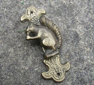 Old Reclaimed Brass Squirrel Door Knocker photo