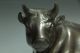 Japanese Vintage Copper Cow Statue Figure W/signed Statues photo 5