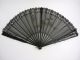 Early 20th Century Japanese Black Lace Fan With Prunus Decoration Other Japanese Antiques photo 1