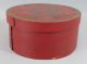 Antique England Primitive Folk Art Red & Blue Paint Pantry Box & Measure Primitives photo 9