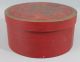 Antique England Primitive Folk Art Red & Blue Paint Pantry Box & Measure Primitives photo 4