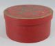 Antique England Primitive Folk Art Red & Blue Paint Pantry Box & Measure Primitives photo 6