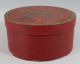 Antique England Primitive Folk Art Red & Blue Paint Pantry Box & Measure Primitives photo 7