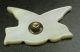 Antique Carved Shell Button Realistic Flying Bird Design - 1 