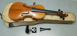 Antique 1890 Full Size 4/4 Violin Made From Old Cremonia Wood No.  67 & Case Nr photo
