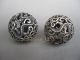 China Old Unique Tibetan Silver Shouzhu Hollow Phoenix & Dragon Pair Statues Other Chinese Antiques photo 1