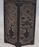 Chinese Old Wood Made Carved Human Pot Poetry Hexagon Tea Caddy Box Boxes photo 2