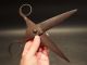 Antique Scissor Shears 18th C Antique Blacksmith Forged Wrought Iron Signed Primitives photo 1