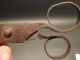 Antique Scissor Shears 18th C Antique Blacksmith Forged Wrought Iron Signed Primitives photo 4