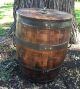 Michelob Rustic Antique Wood Oak & Brass Storage Cooler Bar Barrel 16 