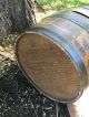 Michelob Rustic Antique Wood Oak & Brass Storage Cooler Bar Barrel 16 