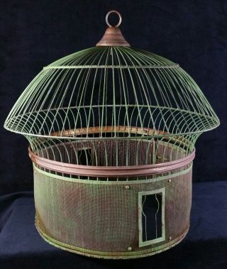 Vintage Art Deco Era Hendryx Bird Cage Top Only 13 X 11.  5 Inch Haven Ct Vf photo