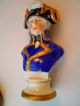 Capo Di Monte Military Bust Of Kellerman On Base / Porcelain Officer W/ Bicorne Figurines photo 6