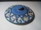 Vintage Dorchester Ma Pottery Stoneware Cobalt Blue Decorated Scroll Crock Lid Crocks photo 1