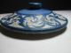 Vintage Dorchester Ma Pottery Stoneware Cobalt Blue Decorated Scroll Crock Lid Crocks photo 5