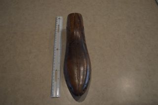 Antique Wooden Shoe Form Size 5 photo