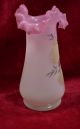Antique Victorian Cased Pink White Bristol Glass 8 1/4 