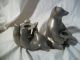 Restoration Hardware Modern Metal Bear Candle Holders Vgc Lamps photo 2