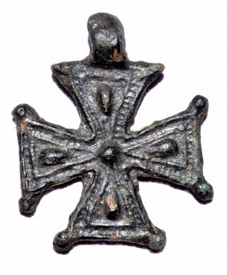 Rare Crusaders Period Maltese Cross Pendant - Wearable Historical Gift - Op43 photo