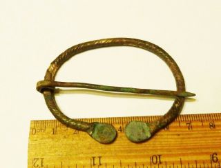 Authentic Ancient Medieval Artifact - Bronze Fibula (804) photo