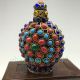 Vintage Handmade Tibetan Turquoise Coral Beads Snuff Bottle Snuff Bottles photo 1