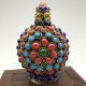Vintage Handmade Tibetan Turquoise Coral Beads Snuff Bottle Snuff Bottles photo 2