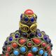 Vintage Handmade Tibetan Turquoise Coral Beads Snuff Bottle Snuff Bottles photo 3